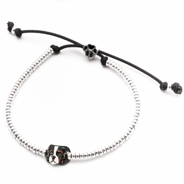 Enamel Cavalier King Charles Spaniel Head Bracelet
